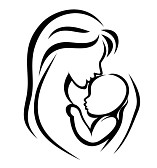 22336400-mother-and-baby-symbol-hand-drawn-silhouette